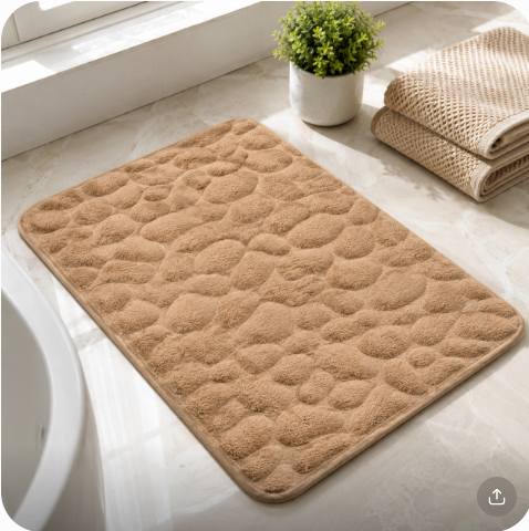 Pebble Memory Foam Bath Mat — Ultra-Absorbent & Non-Slip