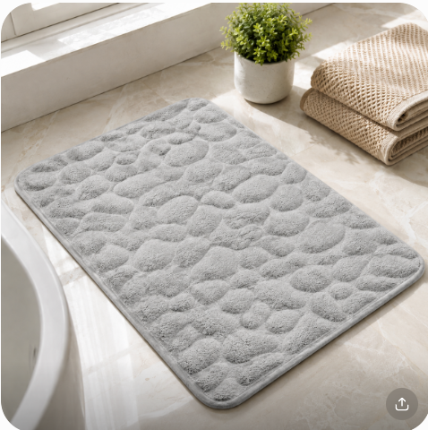 Pebble Memory Foam Bath Mat — Ultra-Absorbent & Non-Slip