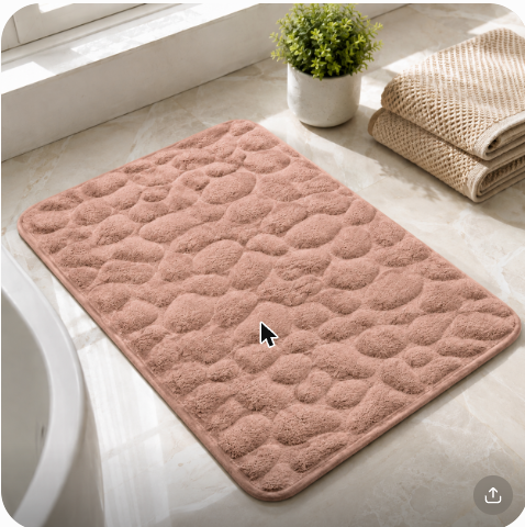 Pebble Memory Foam Bath Mat — Ultra-Absorbent & Non-Slip