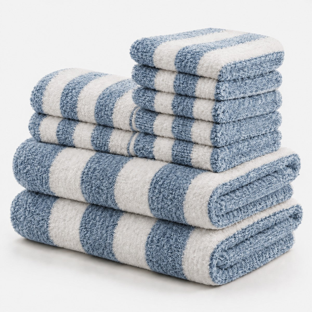 Coral Fleece Striped Towel Set — Soft, Plush & Quick-Dry