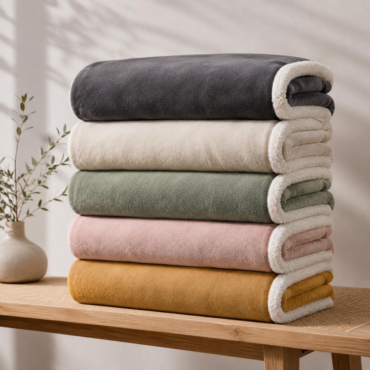 Cloud Sherpa Throw – Reversible Fluffy Blanket