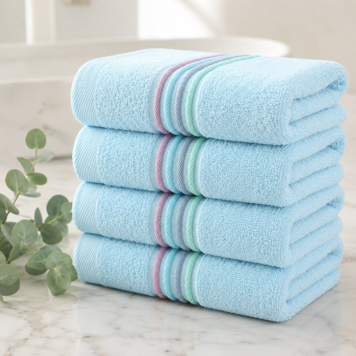 Soft Cotton Hand & Face Towel Set — Super Absorbent Everyday Towels