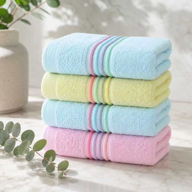 Soft Cotton Hand & Face Towel Set — Super Absorbent Everyday Towels