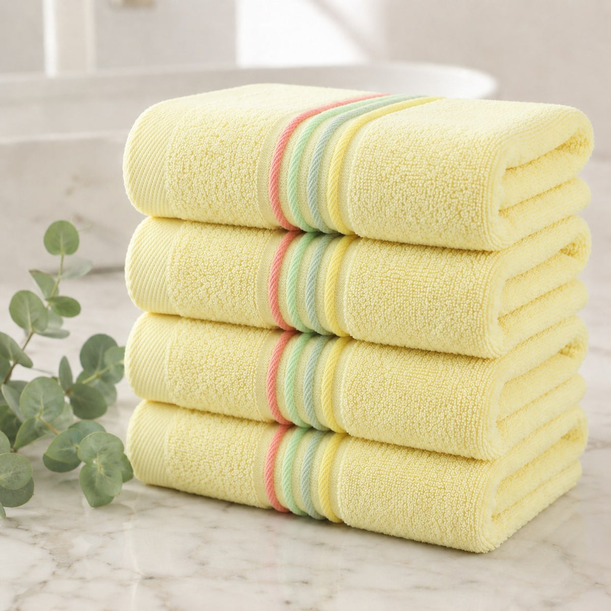 Soft Cotton Hand & Face Towel Set — Super Absorbent Everyday Towels